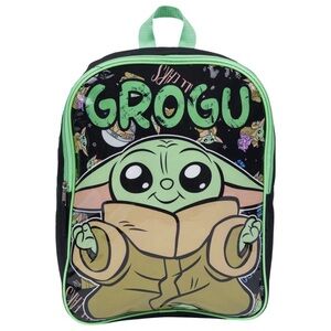 Disney Star Wars Grogu The Mandalorian Backpack -Black & Green               NWT